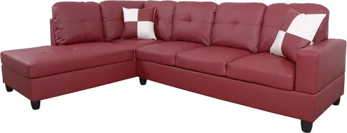 Miniatura 16 de Golden Coast Furniture - Juego de sofá seccional en forma de L, juego de sofá de sala de estar, sofá seccional de cuero con otomana