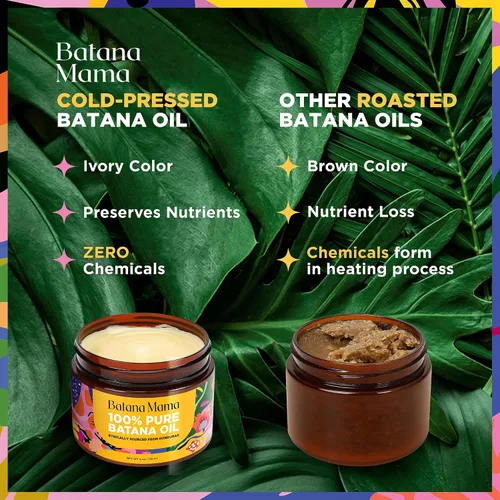 Miniatura 5 de Aceite de batana prensado en frío de alta calidad para el crecimiento del cabello, 100% puro y orgánico, sin olor a quemado, mascarilla