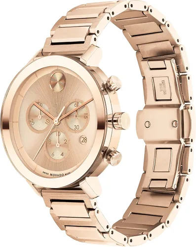 Miniatura 2 de Movado Bold Evolution Reloj de pulsera de acero inoxidable suizo Qtz para mujer, color oro rosa (Modelo 3600789), Oro Rosa, Moderno