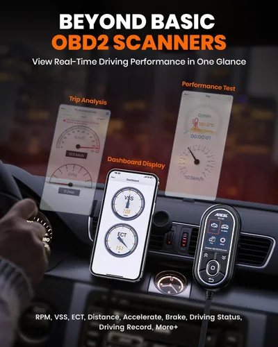 Miniatura 7 de ANCEL BD330 OBD2 Escáner Bluetooth (Actualizado BD310 para BMW) Herramienta de diagnóstico de sistema completo con registro de batería, función