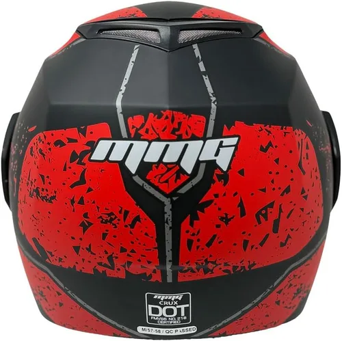 Miniatura 5 de MMG Casco modular de cara completa para motocicleta para adultos, modelo 34 con visera abatible