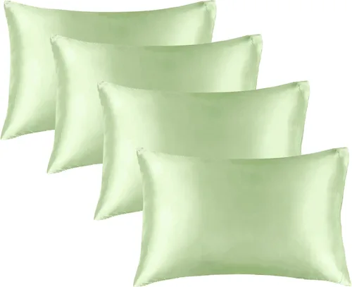 Miniatura 120 de Bedelite Funda de almohada de satén para el cuerpo, súper suave y refrescante, para el cabello y la piel, transpirable, sedosa y larga, 20 x 54 Rosa