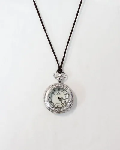 Miniatura 5 de SEWOR Reloj de bolsillo de cuarzo Shell Dial lupa caso con dos tipos de cadena cuerometal