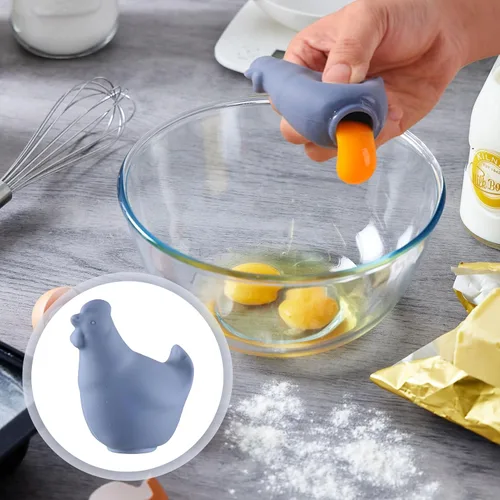 Miniatura 6 de Separador de yema de huevo de silicona, nueva herramienta separadora de huevos y herramienta para hornear, extractor de huevos, cocina de cocina