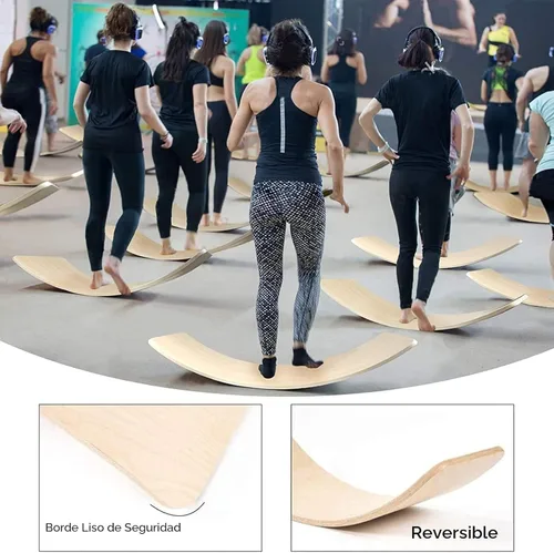 Miniatura 6 de Gentle Monster - Tabla de equilibrio oscilante de madera, juguete de madera natural Montessori para niños pequeños y adultos; juguete de aprendizaje