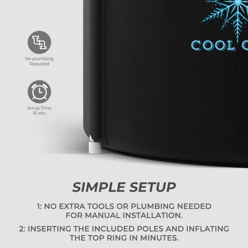 Miniatura 6 de Bañera de hielo portátil XL – Tina de hielo de 105 galones para atletas, recuperación y terapia de frío/calor – Fácil instalación de inmersión fría
