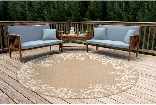 Miniatura 23 de Liora Manne Carmel - Alfombra decorativa de mezcla sintética para interiores y exteriores, de bajo perfil, contemporánea, decoración de peces Agua