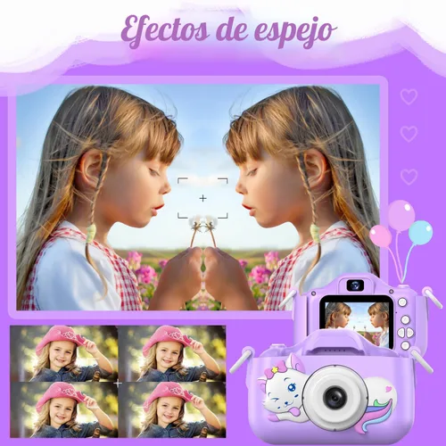 Miniatura 6 de Goopow - Cámara de selfie digital para niños, juguete de cámara de video para niñas de 3 a 9 años con cubierta protectora, regalos de Navidad