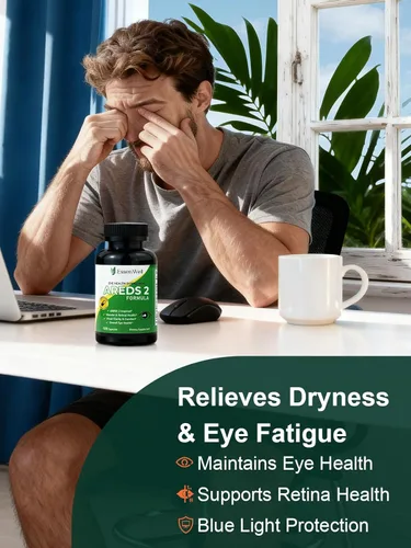 Miniatura 4 de AREDS 2 Vitaminas para los ojos, paquete de 2, suplemento de luteína y zeaxantina
