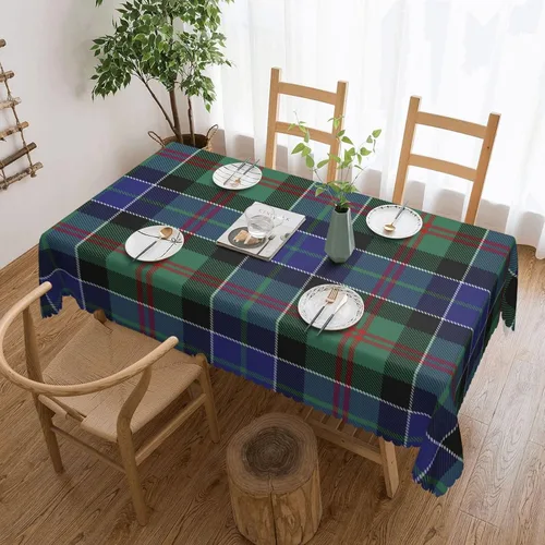 Miniatura 12 de Mantel rectangular de Clan Macpherson a cuadros escoceses, resistente a cuadros, lavable, mantel decorativo para comedor, interior y exterior