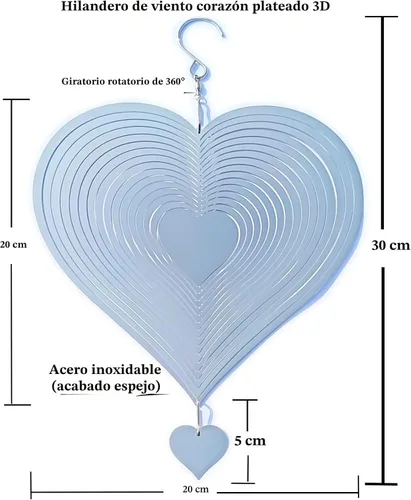 Miniatura 6 de DJUAN Giradiscos de Acero Inoxidable Reflectantes para Jardín al Aire Libre, Giradiscos de Viento Brillantes Dispositivos para Aves que Disuaden a