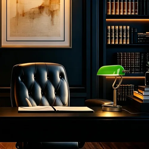 Miniatura 8 de Lámpara de Banco de Vidrio Verde, Lámpara de Escritorio Retro con Puerto de Carga Inalámbrica USB, Lámpara de Mesa con Cadena Clásica, para Mesita