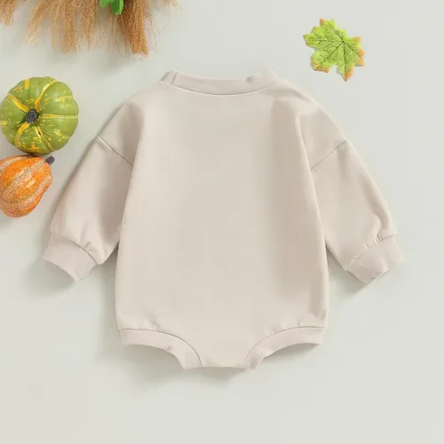 Miniatura 101 de FYBITBO Traje de Halloween para recién nacido, niña y niño, espeluznante temporada, mameluco con burbujas para otoño, Halloween, ropa de bebé