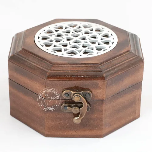 Miniatura 46 de Urna de madera antigua hecha a mano con grabado del árbol de la vida tallada a mano para mujeres y hombres, joyas Acentos de decoración del hogar