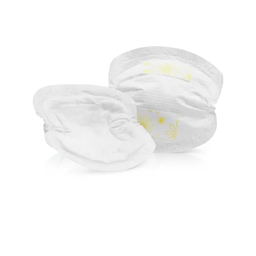 Medela Almohadillas de lactancia, paquete de 60 almohadillas desechables para el pecho, excelente absorción, protección contra fugas, doble adhesivo