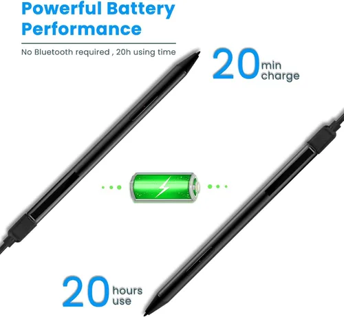 Miniatura 3 de BoxWave Lápiz óptico compatible con portátil HP Envy x360 Convertible 2 en 1 (15.6 pulgadas), ActiveStudio MPP2.0 Active Stylus, lápiz óptico