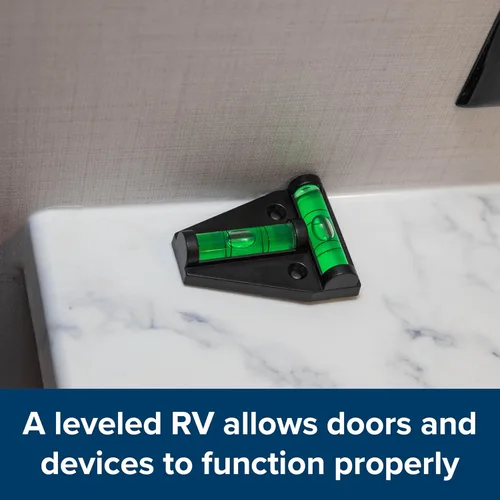 Miniatura 3 de Camco Nivel para Autocaravana/RV T - Cuenta con nivelación de autocaravana de adelante hacia atrás/de lado a lado - Fácil instalación con tornillos