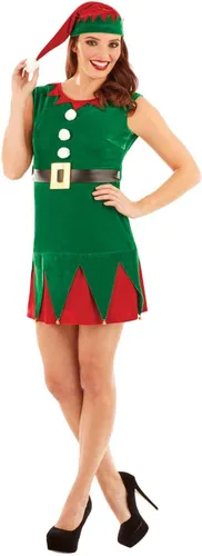 Fun Shack Elf Costume Adult Women, Elf Costume for Women, Womens Elf Costume Adult, Elf Outfit for Women, Elf Costumes Women