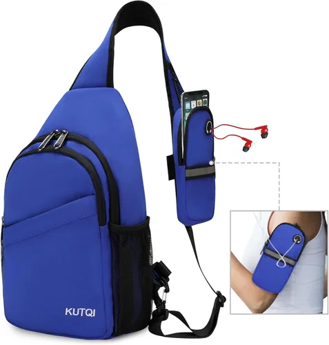 Miniatura 12 de Mochila cruzada para mujeres y hombres, multiusos, artículos esenciales de viaje, senderismo, bolsa de pecho