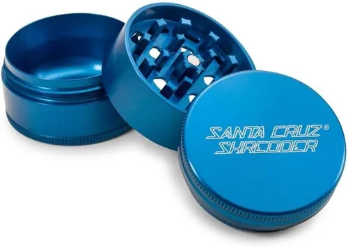 Santa Cruz Shredder Molinillo de hierbas de metal con parte superior moleteada para un agarre más fuerte, 3 piezas, pequeño de 1.7 pulgadas (verde)