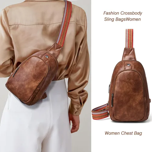 Miniatura 7 de Riñonera de cuero para mujer, bolsa cruzada de viaje de moda