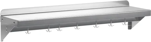 Miniatura 7 de Paquete de 2 estantes de almacenamiento multifuncionales de metal con tapa trasera para cocina, [certificado NSF] Estante de montaje en pared de Dos