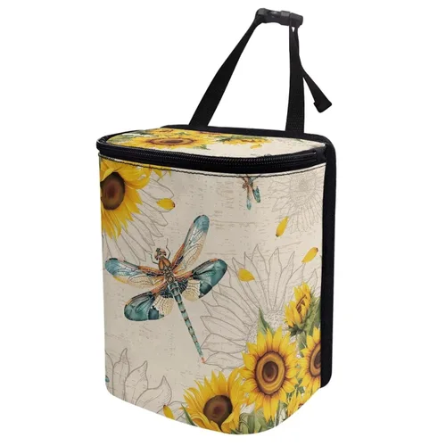Miniatura 24 de Basurero para automóvil con tapa, bolsa de basura para colgar del automóvil, a prueba de fugas, portátil, papelera, sedán, accesorios