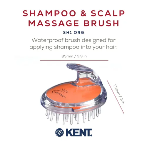 Miniatura 2 de KENT SH1 - Champú/acondicionador, masaje del cuero cabelludo y cepillo húmedo para ducha para el crecimiento del cabello, 42 cerdas de goma suave