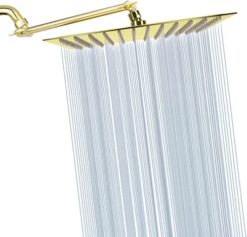 Miniatura 12 de NearMoon Cabezal de ducha de lluvia con brazo de extensión ajustable de 11 pulgadas, cabezal cuadrado grande de acero inoxidable de alto flujo