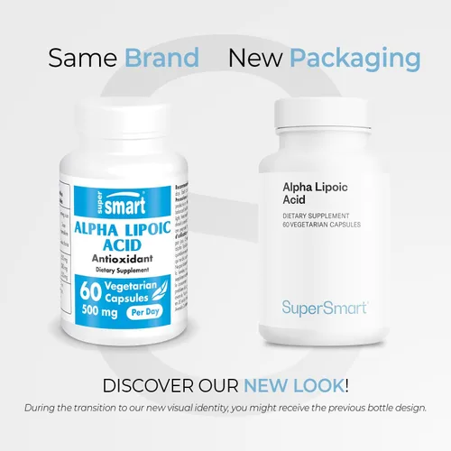 Miniatura 2 de Supersmart - Ácido alfa lipoico 500 mg por día - Antioxidante universal de alta potencia - Suplemento ALA Sin OMG y sin gluten - 60 cápsulas