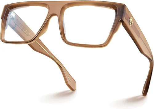 Miniatura 11 de VISOONE Gafas cuadradas de albahaca verde con bloqueo de luz azul TR90 de moda para hombres y mujeres ALBA