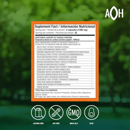 Miniatura 2 de ADAPTOHEAL Circuheal - Mezcla adaptogénica con 7 extractos botánicos de alto concentrado incluyendo astrágalo, ginkgo biloba y reishi - Fórmula