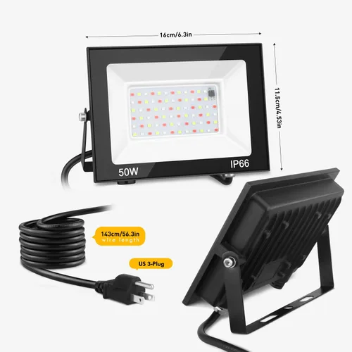 Miniatura 6 de Luz de Inundación LED al Aire Libre, Luz de Inundación RGB de 50W Cambio de Color, Luces de Paisaje al Aire Libre Impermeables IP66 para Escenario
