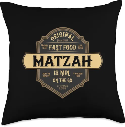 Miniatura 5 de Pesach and Matzoh themed Passover Holiday Gifts Passover Matzah The Original Fast Food Funny Seder, almohada de 16 x 16 pulgadas, multicolor