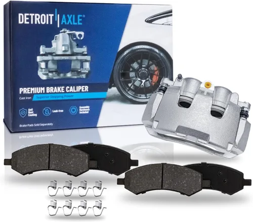 Detroit Axle - Kit de freno delantero para Dodge Ram 1500 Durango Dakota Chrysler Aspen Dakota Driver Side Disco Freno Pinza de freno de cerámica