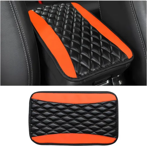 Miniatura 10 de Moly Magnolia Cojín Acolchado para Consola Central de Automóvil, Cubierta Protectora Universal de Cuero Impermeable para Caja de Asiento