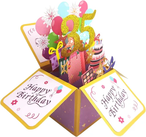 Miniatura 10 de Asmallgf Dulce Tarjeta de Cumpleaños Desplegable del 12º Cumpleaños para Niña y Niño, Gran Regalo de Cumpleaños de 12 Años para Hija, Sobrina