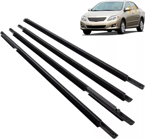 Burletes de Sellado de Moldura de Ventana Compatible con Toyota Corolla 2003-2008 Reemplazar# 75730-02180 75710-02200 75740-02180 75720-02200