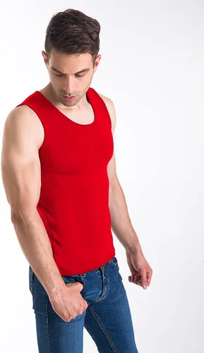 Miniatura 3 de Locachy Ropa interior térmica cálida de algodón para hombre, sin mangas, chaleco con forro polar, capa base sin mangas