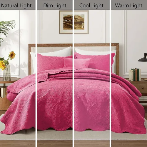 Miniatura 128 de MOONLIGHT20015 Juego de colchas individuales (68" x 86") – Paquete a granel de 10 al por mayor para hoteles, dormitorios de invitados y Airbnbs