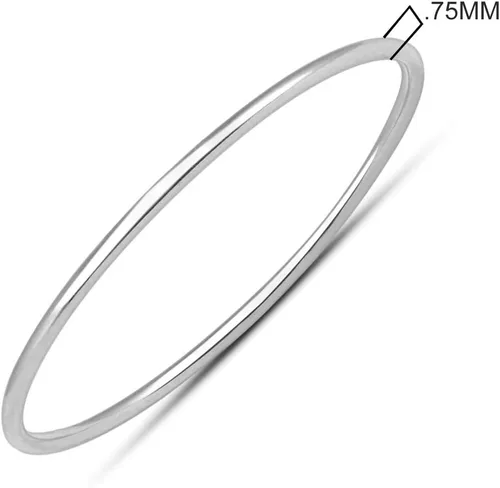 Miniatura 4 de Szul - Anillo delgado apilable de oro amarillo 14K, banda (.75 mm).