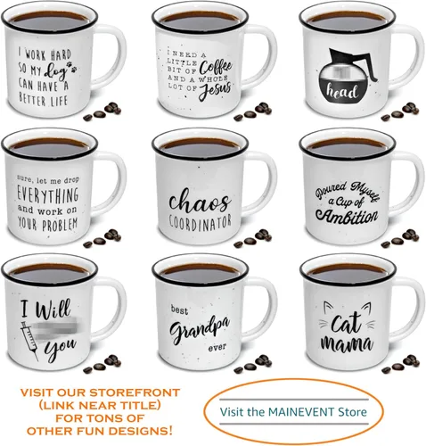 Miniatura 5 de MAINEVENT Taza de café de cerámica con texto en inglés "You're On Mute", taza de café de 11 onzas, tazas de café de granja, ideas de regalo, taza