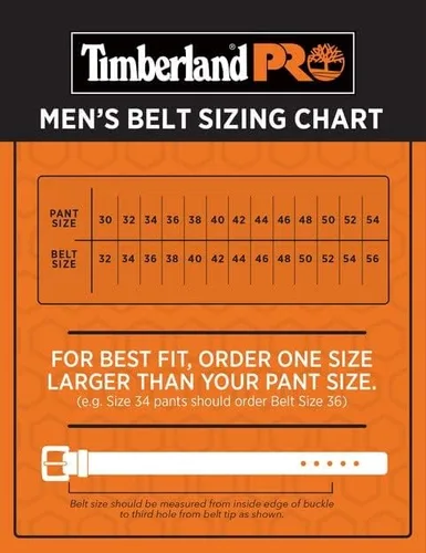 Miniatura 5 de Timberland Pro para hombre maletero cinturón de doble costura de piel