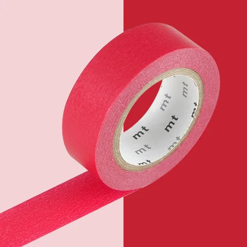 Miniatura 3 de MT MT01P181Z mt Sólidos Washi Cinta adhesiva de papel [Kamoi Kakoshi genuino/Producido en Japón]: 3/5" x 33 pies, Rojo