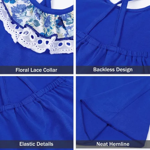 Miniatura 83 de LittleSpring Conjunto de verano para niñas con camiseta sin mangas y pantalones cortos florales