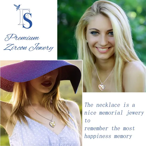 Miniatura 6 de Fanery sue Collar personalizado con medallón de corazón de mariposa, collares personalizados para mujer, regalos personalizados con foto y texto