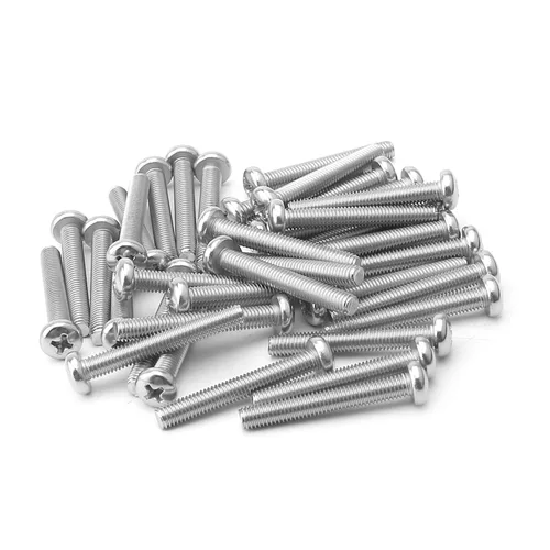 Miniatura 9 de MroMax 5 tornillos de máquina Phillips de cabeza plana M8 x 0.984 in, acero inoxidable 304 18-8, rosca completa, tornillos de cabeza cruzada gris