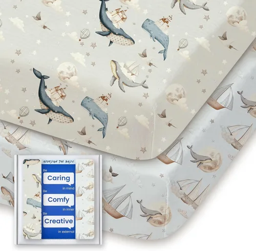 Miniatura 53 de Sábanas de dinosaurio para cuna para niños, sábana bajera ajustable de cuna suave de alta calidad, sábanas de bebé ultra transpirables, sábanas
