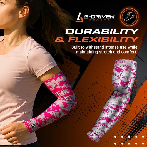 Miniatura 4 de B-Driven Pro-Fit Sports - Manga de compresión deportiva para hombres, mujeres y jóvenes, diseños de camuflaje, ayuda a la circulación y refrigeración