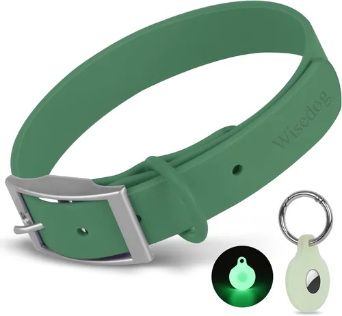 Miniatura 14 de Wisedog Collar de perro impermeable: ajuste múltiple de 7 a 23.6 pulgadas, correa recubierta de goma suave, fácil de limpiar, para perros pequeños